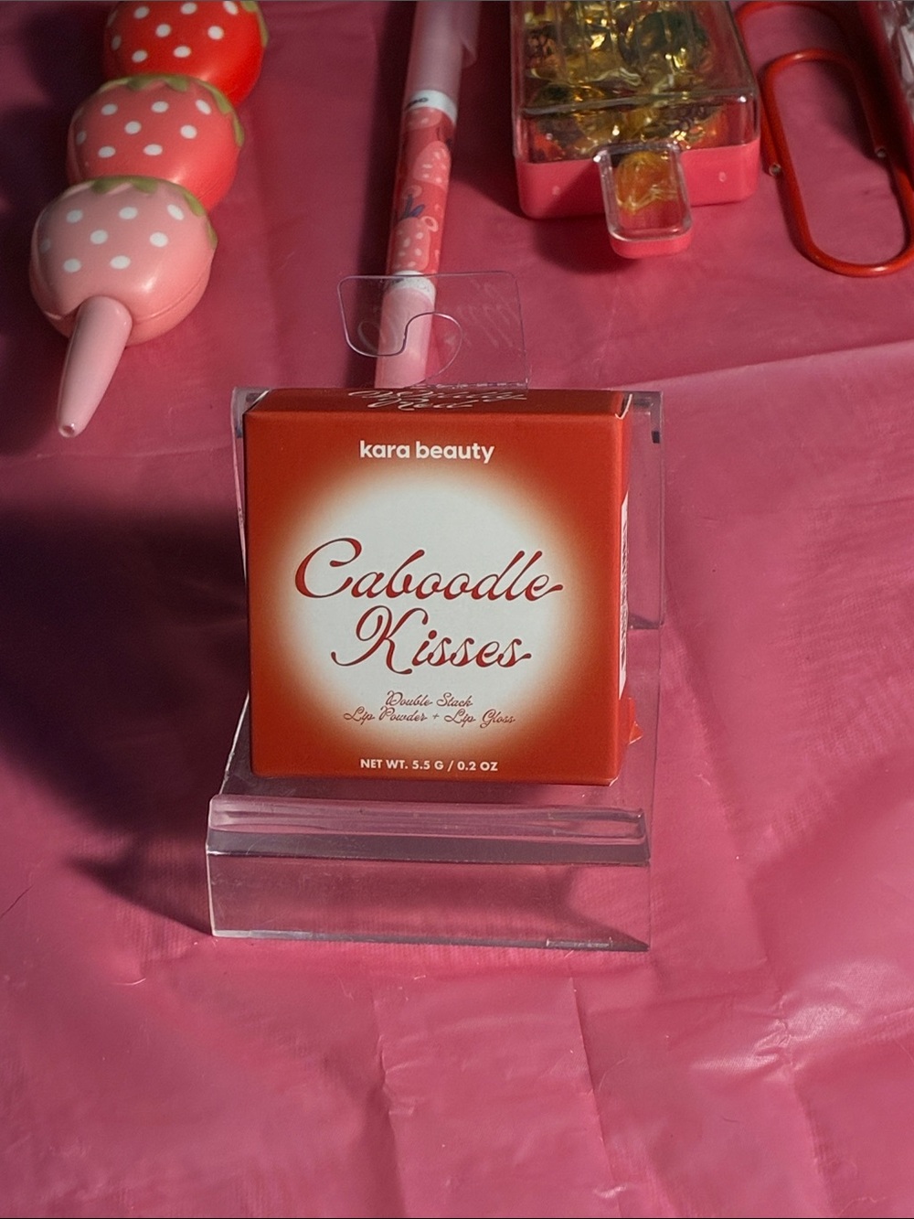 kara beauty Caboodle Kisses Lip Balm & Gloss - Red